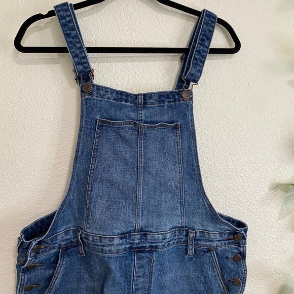 Old Navy W OG Straight Overalls Denim Bibs Relaxed Fit Plus16 Utility Western - Picture 2 of 14